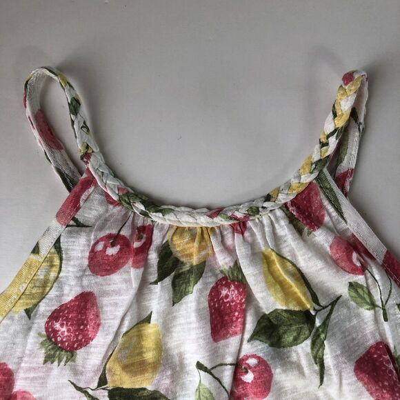 isaac mizrahi Women’s Linen Blend Lemon Cherry Strawberry Print Tank Medium NWT - Picture 11 of 14
